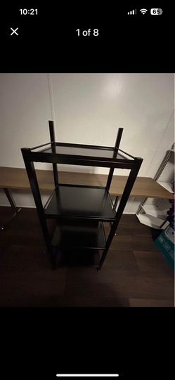 Brand New 4-Tier Metal Display Shelf with Sign Slots – Fully Assembled (50”H × 19”W × 15”D)