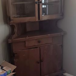 Vintage Corner Hutch