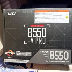 MSI B550-a Pro Socket AM4 AMD B550 PCIe 4.0 SATAIII USB3.2 Gen2 ATX Motherboard