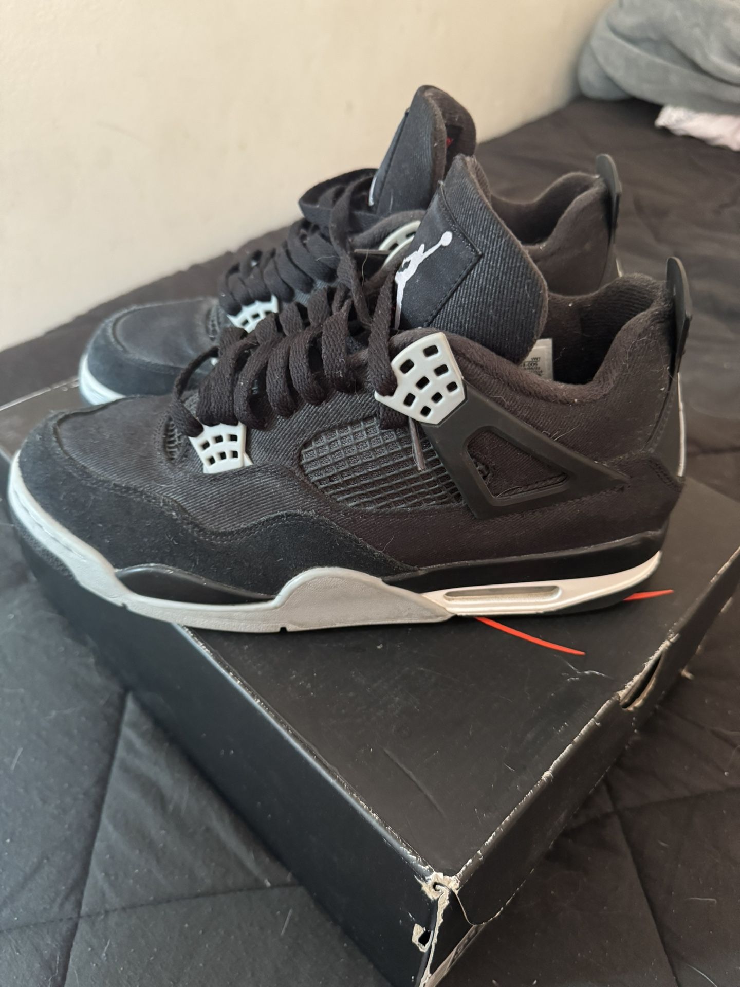 Jordan 4 Black Canvas 10.5