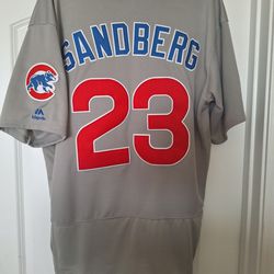 Ryne Sandberg Chicago Cubs Grey Away Jersey