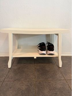 Entryway Storage Bench W / Shoe Shelf