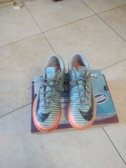 MERCURLA LX Mint Nike Mercura X Victory's IC  Superfly I CR7 Ronaldo Size 6/5 Orange próximo