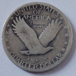 1927 Silver Coin 25 Cents Quarter Dollar 