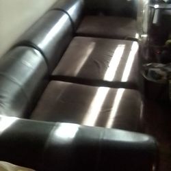3 Section Huge Leather Couch
