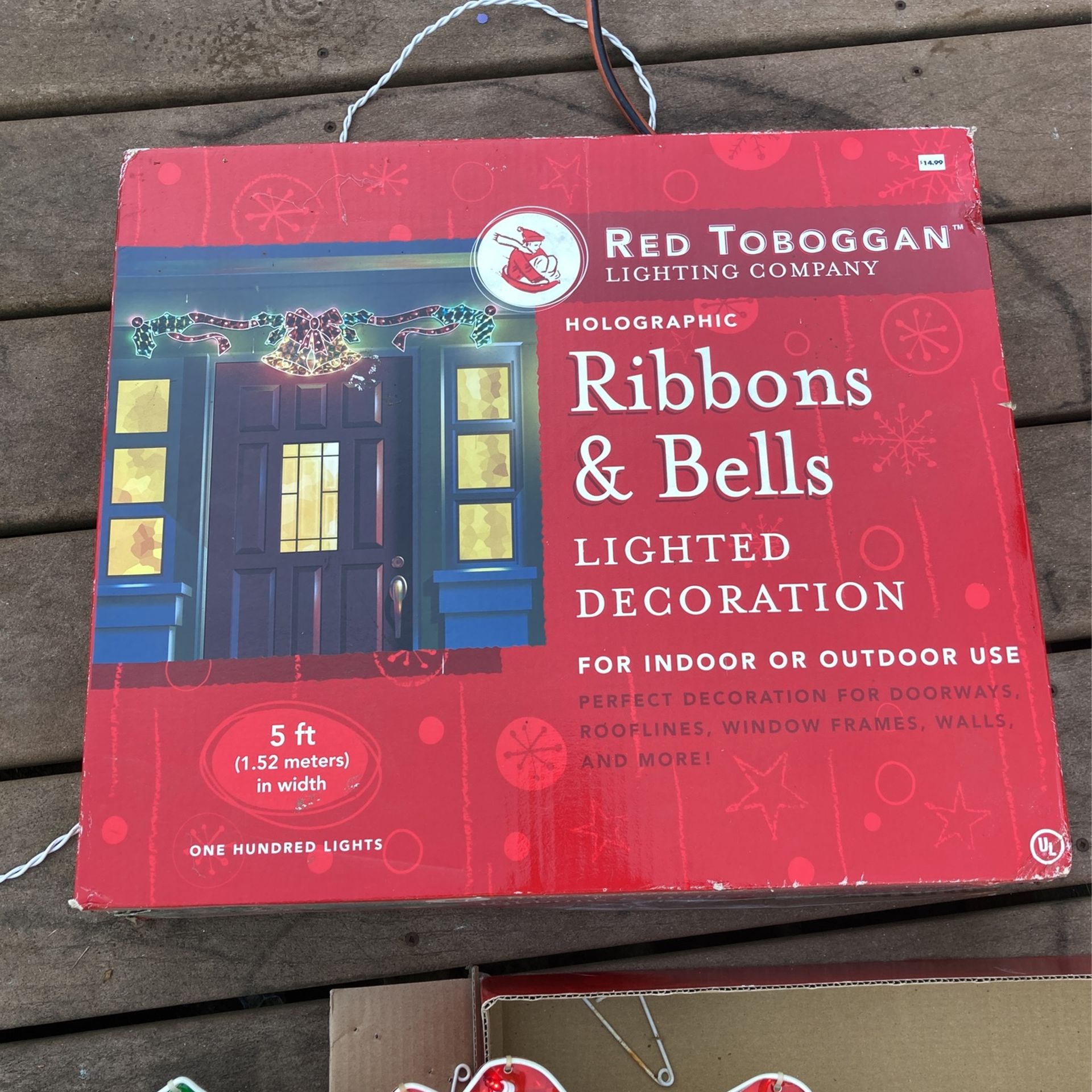 Ribbons Ans Bells Lighted Door Cover