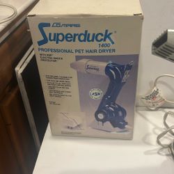 SuperDuck Blue Hand Held Professional Pet Dryer  Hot And Cold Settings