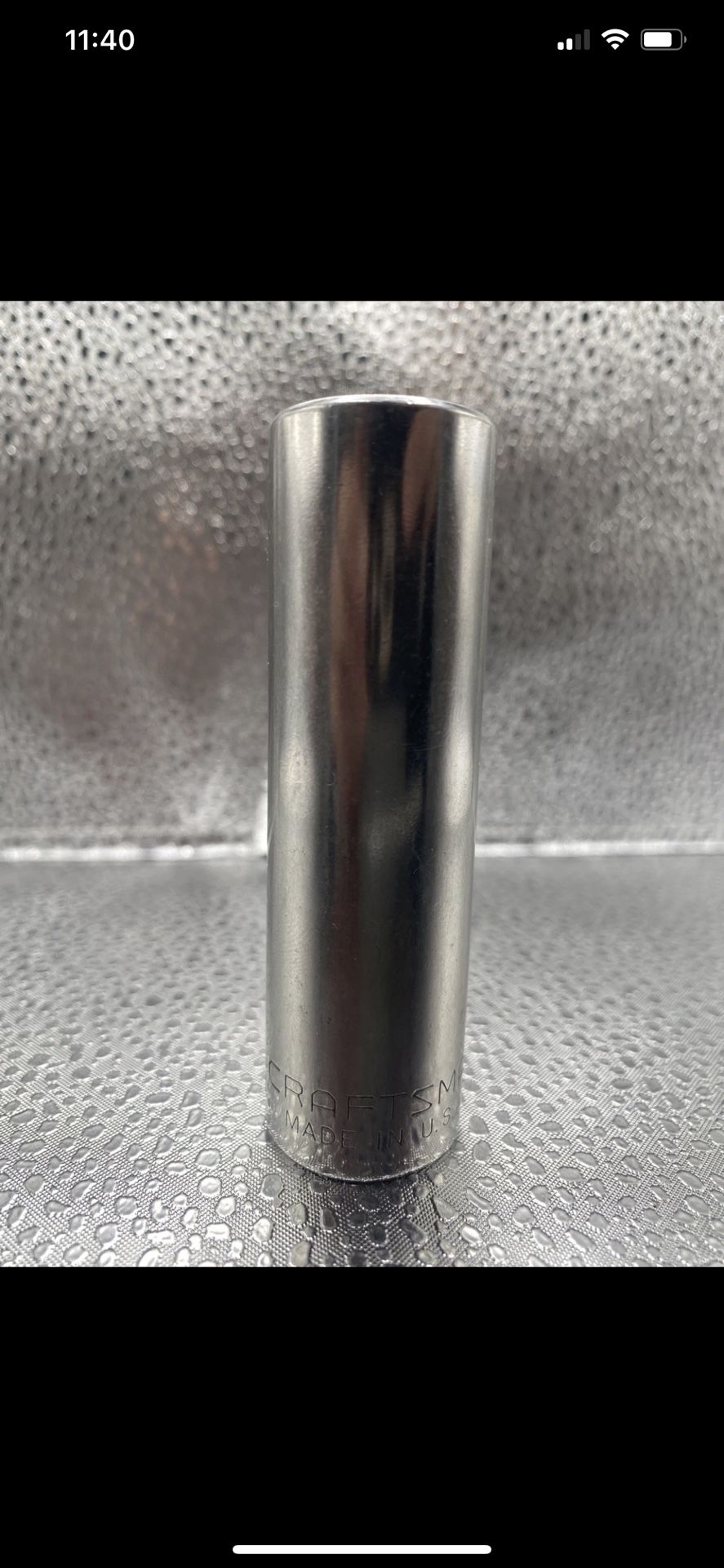 Vintage Craftsman 1/2" Drive 11/16" 6 Point Deep Socket SAE Inv G 47585 USA Used