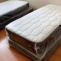 Twin Size Mattress With Box spring Set Colchones Individuales Nuevos 