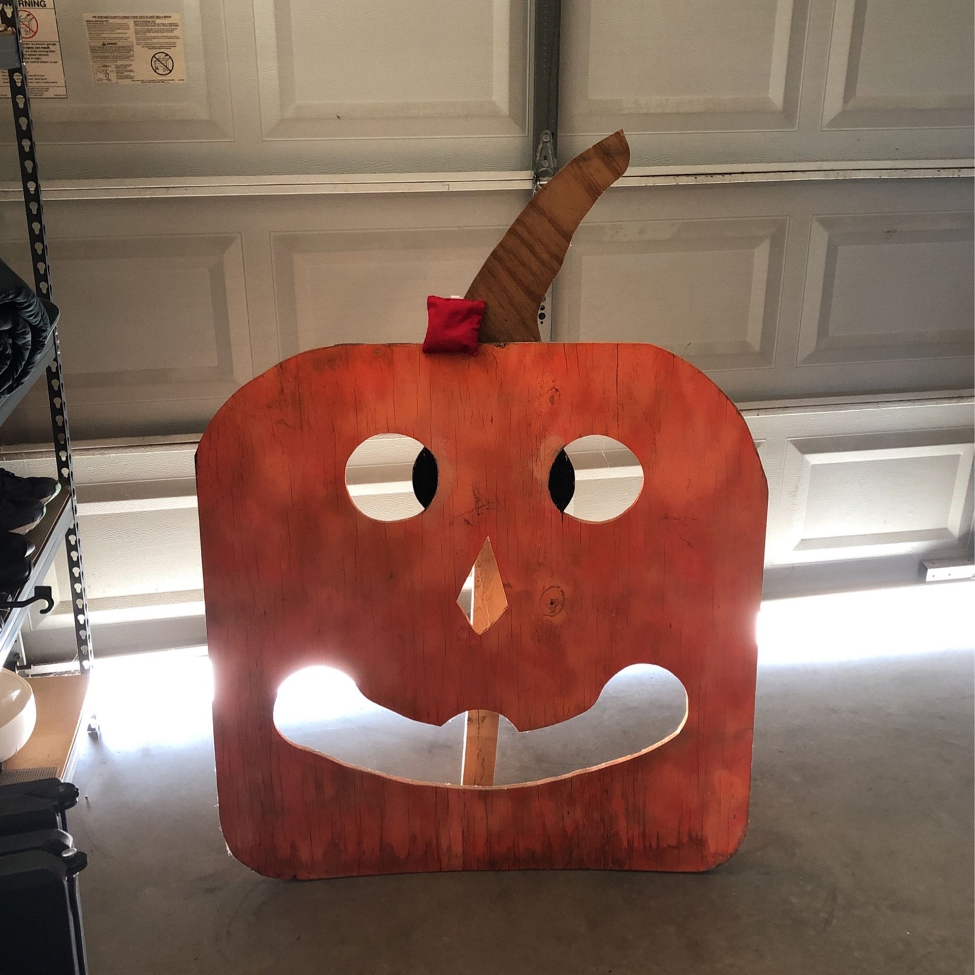 Pumpkin  Head Decor W/ Stand / Toss Beanbag 