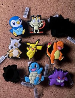 CROCS Jibbitz Charm: Pokémon Character New w/Tags Bundle Lot (7x)