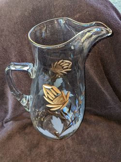Gold Etched Pitcher