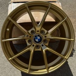 Brand New 18” Staggered Satin Gold BMW Style Wheels 5x120 All 4 Price Firm 
