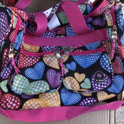 Duffle Bag Rock land Heart Pattern 