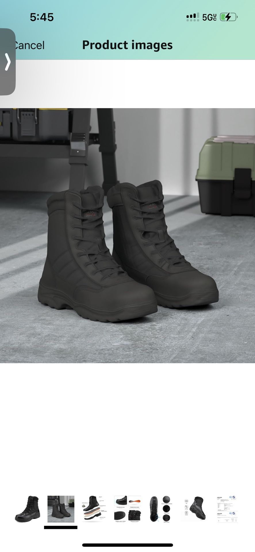 Leather Steel Toe Boots