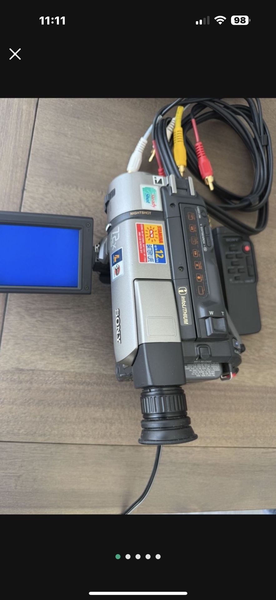 Sony handy cam 3.5 display monitor