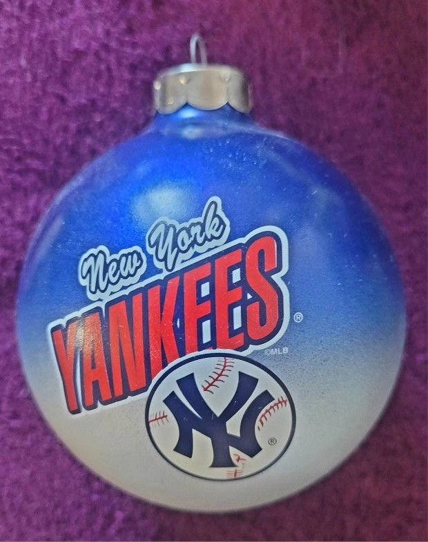NY Yankees Christmas Ornament For Sale One For $7.00, Any Two For $10.00
