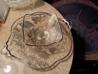 25th Anniversary Silver Serving Dish & Bowl