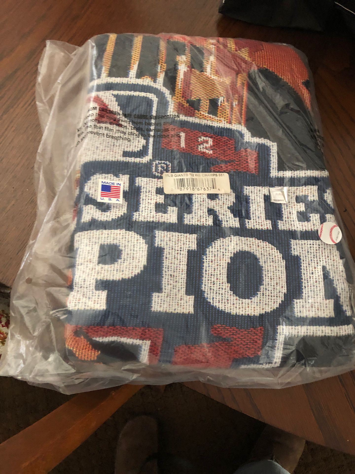 SF giants World Series blanket