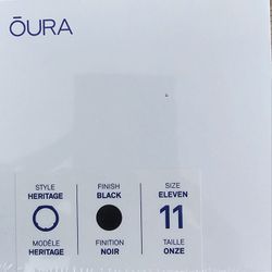 Brand NEW Oura Ring 3 - Heritage - Black - Size 11