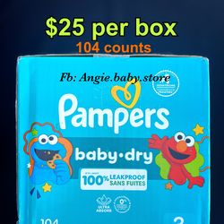 Pampers baby dry size 3 (104 counts )