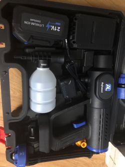 Cordless Pressure Washer Brushless Portable Power Washer 21V LCD Display, 100 Levels Adjustable, 2x21V Batteries, 6-in-1 Nozzle. Lightweight Car Washe