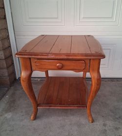 Wood End Table