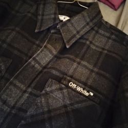 Off White Outline ARR Flannel Shirt