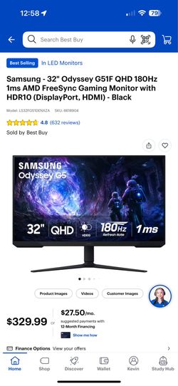 Samsung 32” monitor *literally like new*