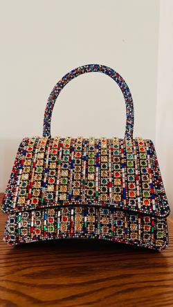 Stunning Multicolor/ Black Evening Bag