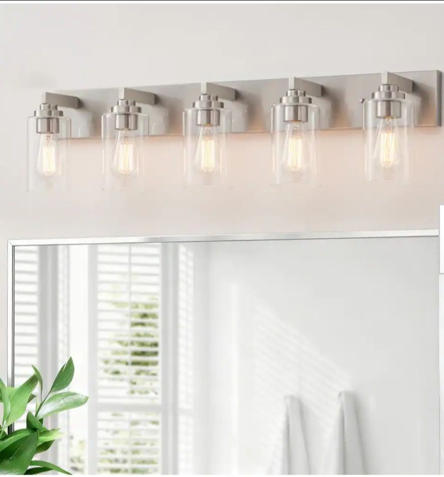 New 5-light Brushed Nickel Vanity Light