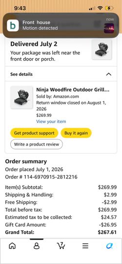 Ninja Woodfire outdoor Grill/w table
