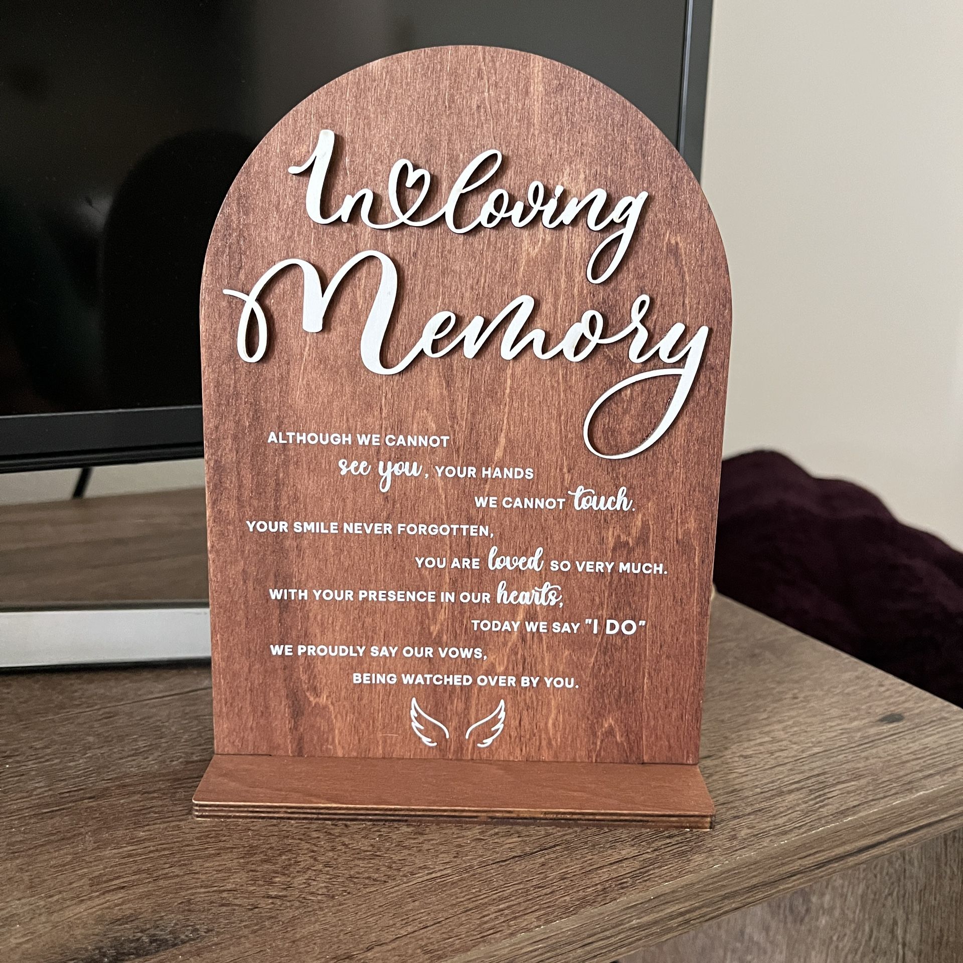 In Loving Memory Wood Sign 5x7