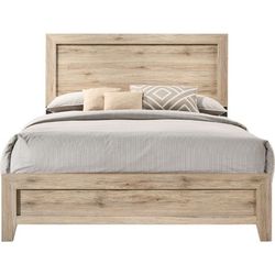 QUEEN SIZE BED FRAME NATURAL FINISH