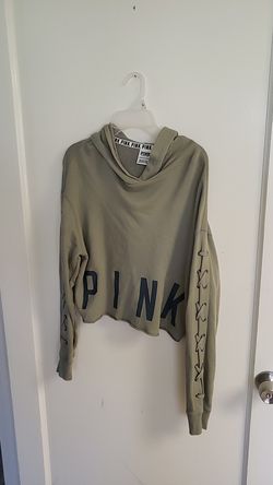 Pink cropped hoodie size xsmall fits like a medium