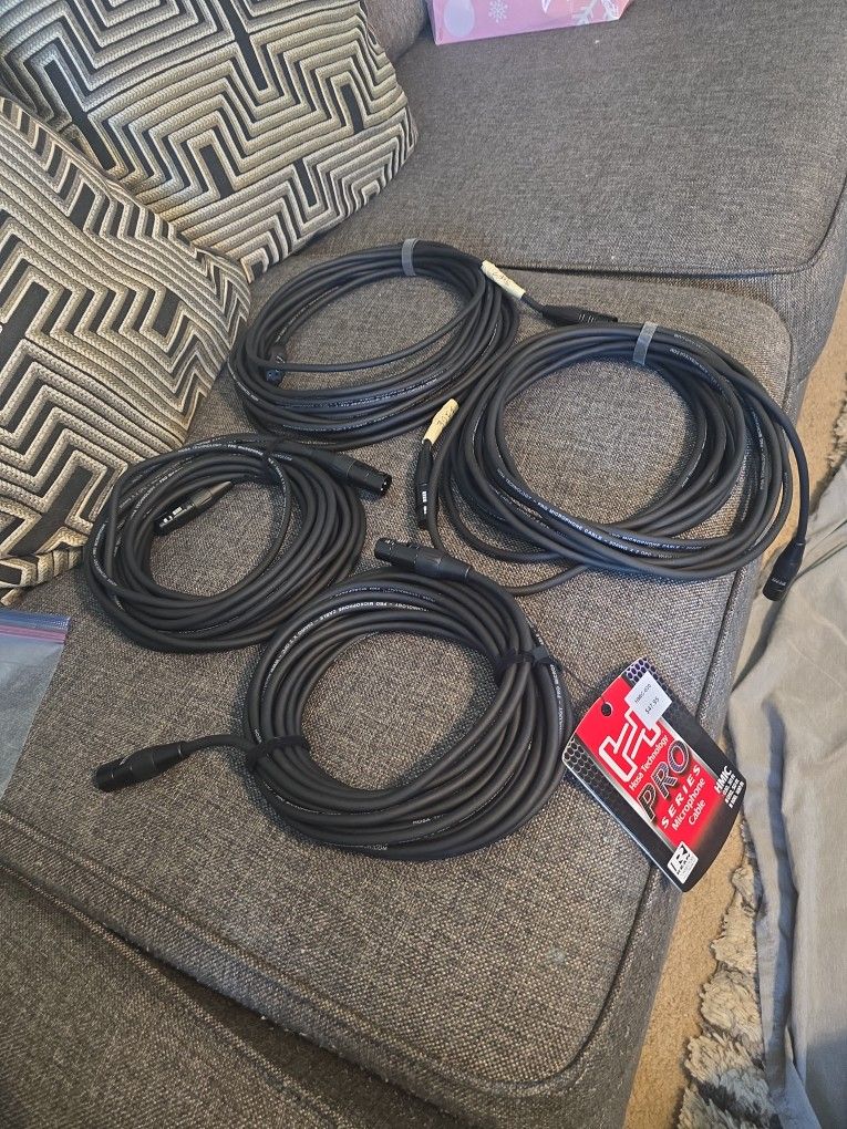 2- HOSA 30 ft microphone cable