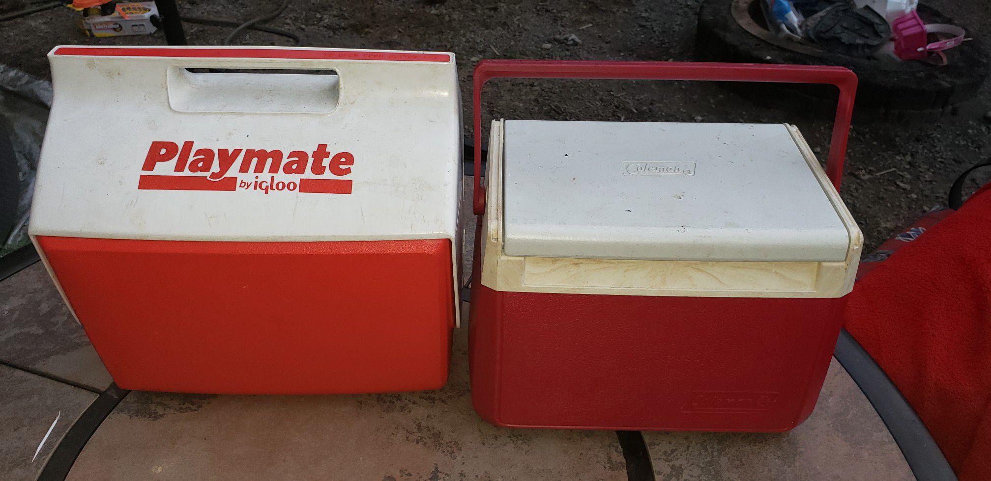 2 Vintage Hand Carry Coolers