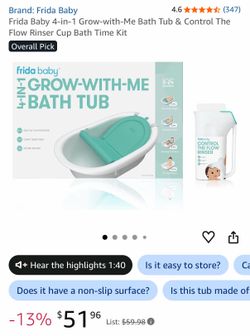 Brand new Frida baby bath tub