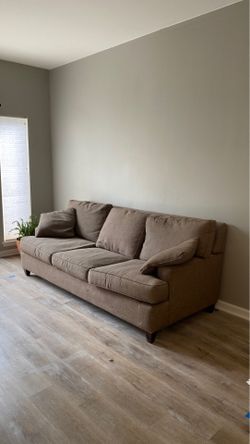 Grey Linen - Feather Stuffed Sofa