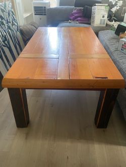 Wooden coffee table