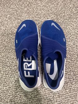 Nike Royal Blue and White Slip-On Running Sneakers