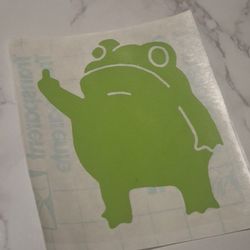 Frog Middle Finger Sticker 