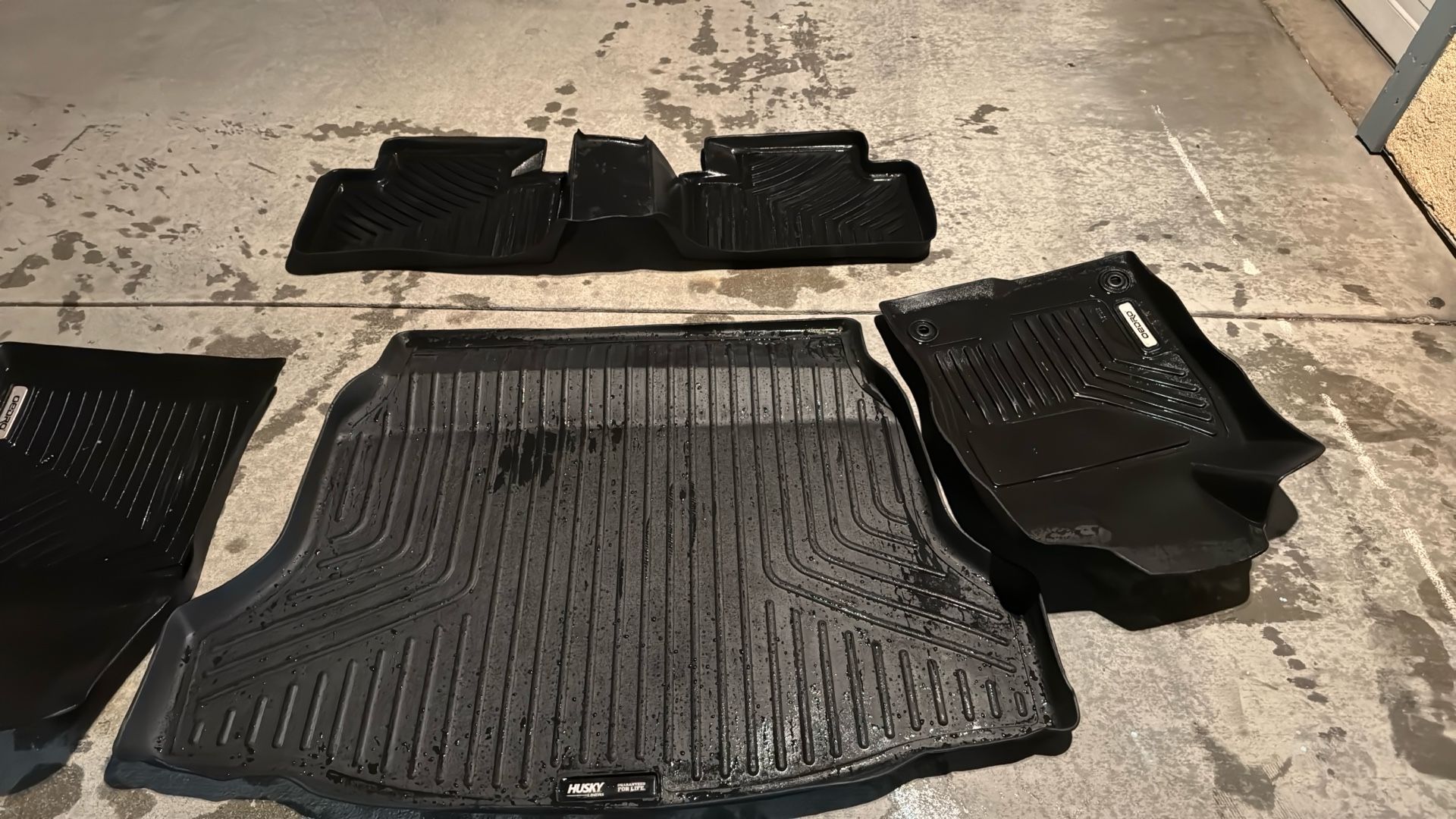 Honda Civic Hatchback Floor Mats, Front And Back And Trunk Liner Huskyliner
