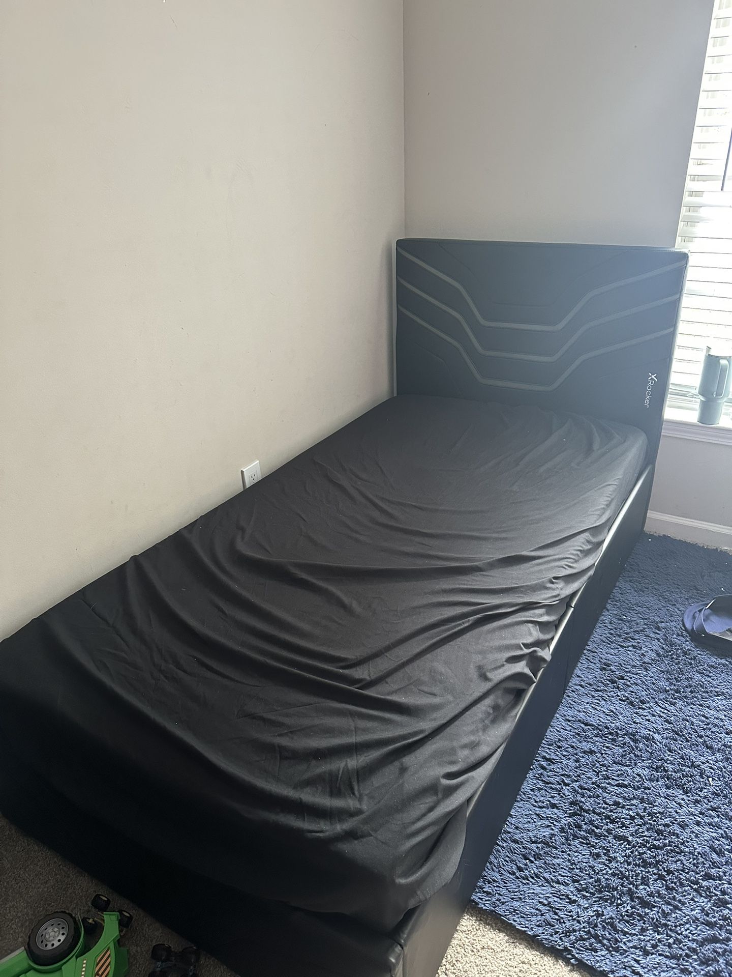 Black Twin Bed Frame W/ LED lights
