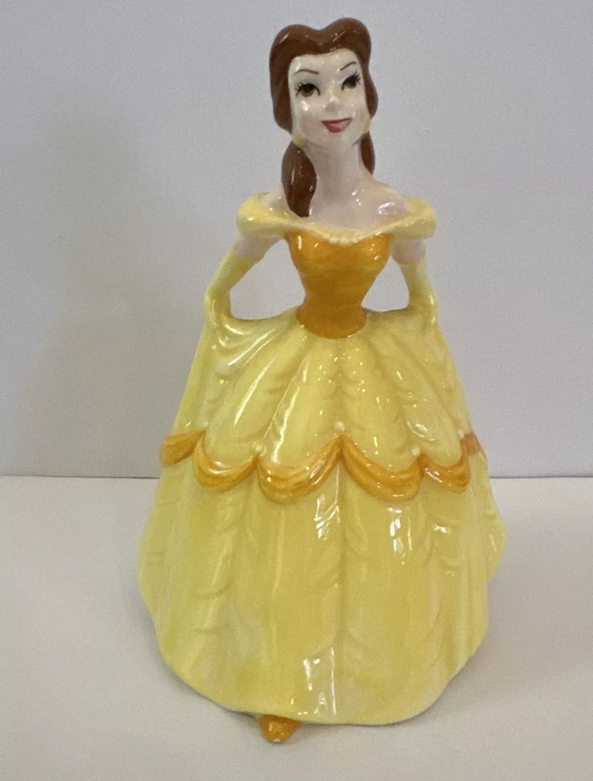 DISNEY Beauty and the Beast BELLE Porcelain Figurine 6.5" Made in Japan