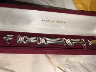 Sterling Silver Bracelet Weighs 1oz. 