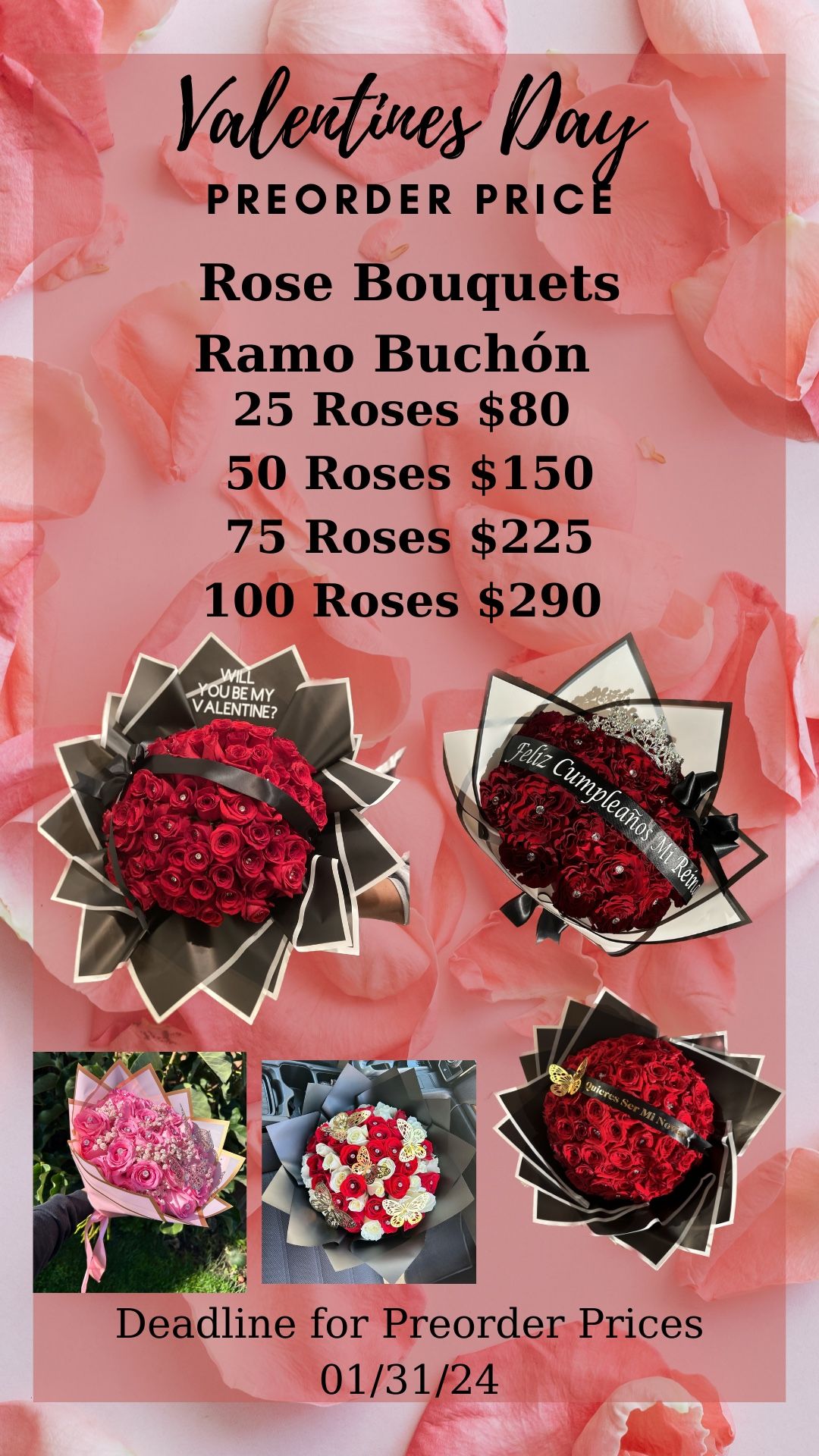 Valentine’s Day Arrangements /Ramo Buchón