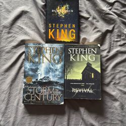 3x Stephen King Books - Revival - Elevation - Storm Of The Century