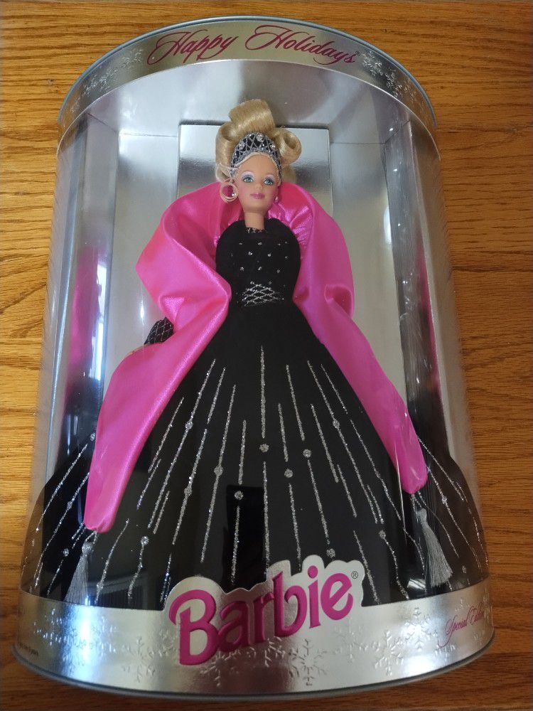 1998 Rare Happy Holidays Barbie with Print Error