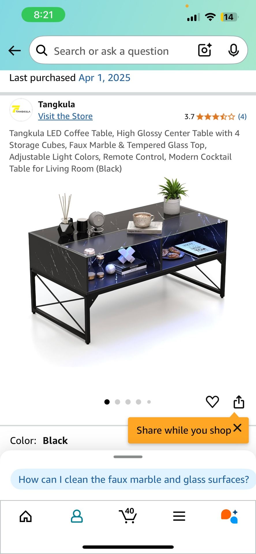 LED coffee Table